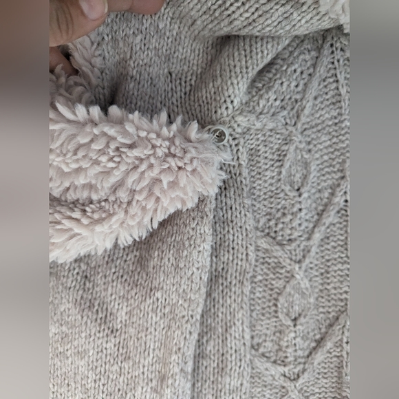 Anthropologie Bondurant Sherpa Sweater Coat Cardigan Sleeping On Snow - Picture 3 of 13